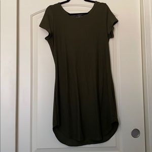 Olive green tshirt dress